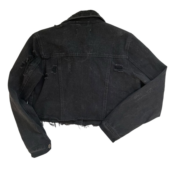 Ci Sono Jean Jacket Cropped Distressed Jeans Coat - Picture 3 of 11